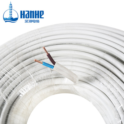 漢河電線BVVB 2×2.5mm2國標(biāo)2芯硬護(hù)套線銅芯家裝電線電纜